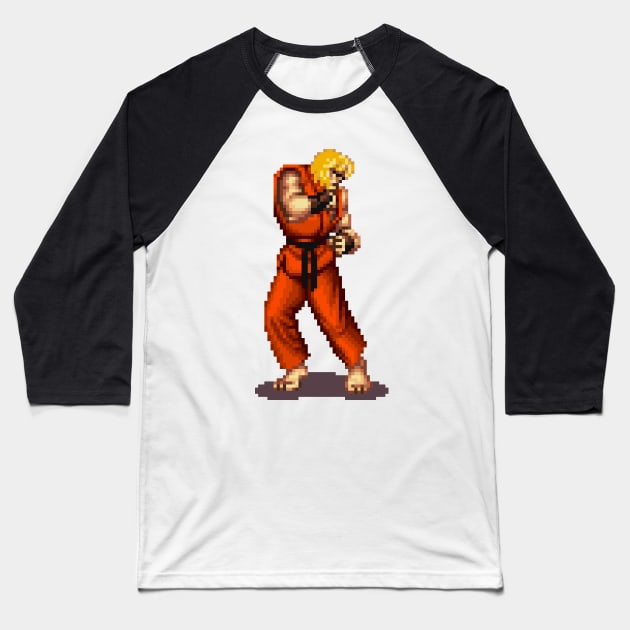 Ken Fighting Sprite Baseball T-Shirt by SpriteGuy95